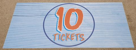 Big Bass Wheel PRO Ticket Square Decal - 10 BLUE