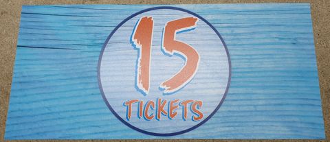 Big Bass Wheel PRO Ticket Square Decal - 15 BLUE