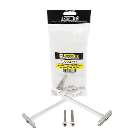 TOILET PAN TOGGLE SET STAINLESS 2PK