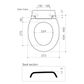 CAROMA TASMAN WIDE TOILET SEAT WH