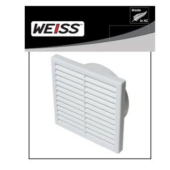 WEISS WALL VENT COVERED 125MM