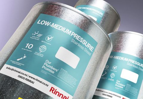 RINNAI 180L LP S/S HWC  550 X 1265MM 2KW