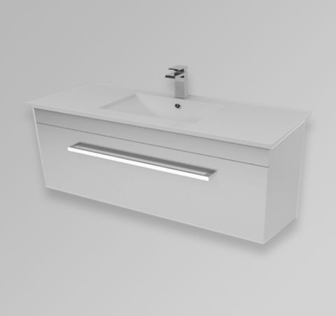 1200 BERLINO 1DRW WALL HUNG VANITY WHITE