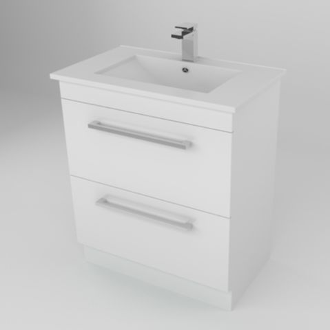 750 BERLINO 2DRW FLOOR VANITY WHITE