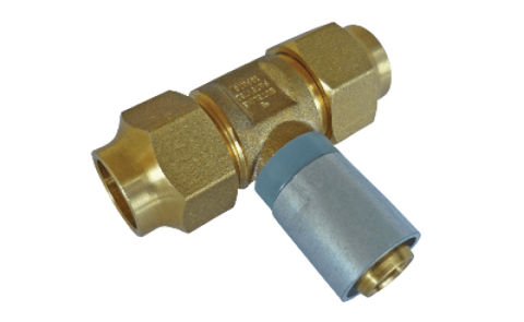BUTELINE BRASS INLINE COPPER TO PB PIPE TEE 1/2inX15MM