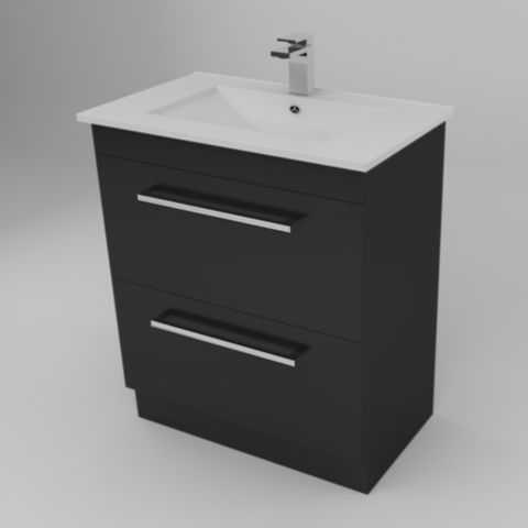 750 BERLINO 2DRW FLOOR VANITY BLACK