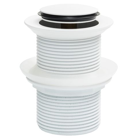 BATH CLICKER WASTE 40MM WHITE NO OVERFLOW