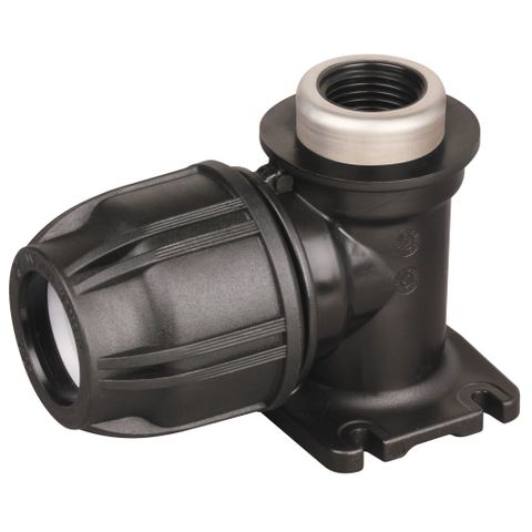 HANSEN MDPE 25MM X 1/2" REDUCING BRACKET ELBOW