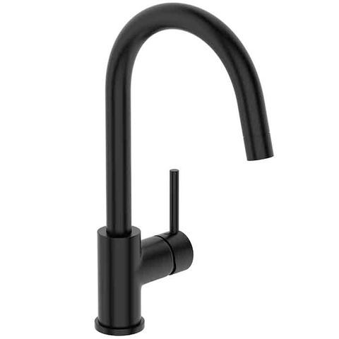 UNO GOOSENECK KITCHEN MIXER MATT BLACK