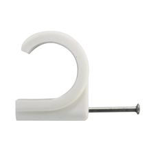 PIPE CLIP  WHITE NAIL IN 28MM