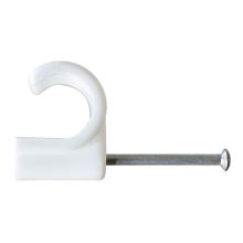 PIPE CLIP  WHITE NAIL IN 16MM
