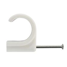 PIPE CLIP  WHITE NAIL IN 22MM