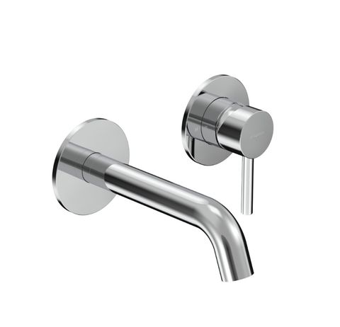 TUBE WALL MOUNT MIXER CHROME