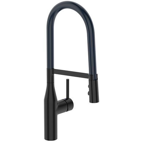 UNO GOOSENECK KITCHEN MIXER RUBBER POS BLACK / BLACK