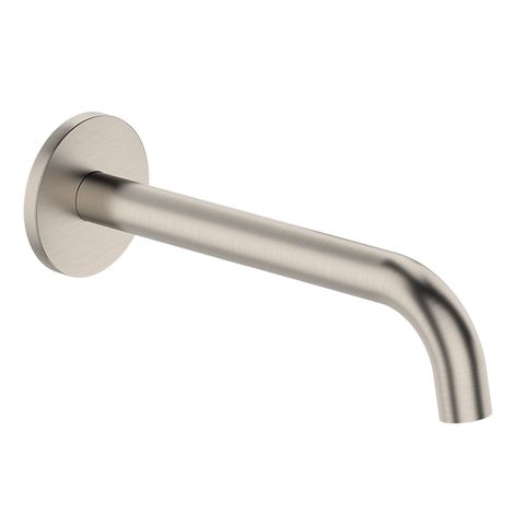 UNO CURVED BATH SPOUT BRUSHED NICKEL