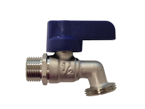 DISHWASHER TAP MALE BLUE 15MM