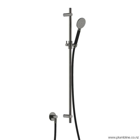 BUDDY ROUND SLIDE SHOWER AGED IRON