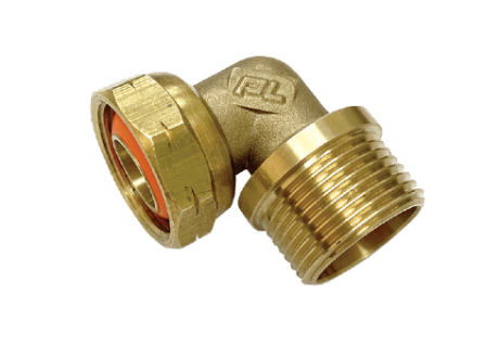 BUTELINE BRASS 3/4BSP MALE X 3/4 BSP FEMALE SWIVEL ELBOW