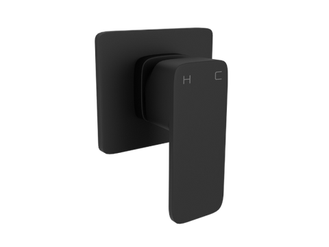 WATERWARE PROJECT SHOWER MIXER BLK SQUARE
