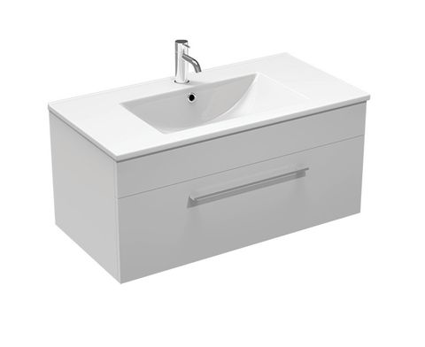 MIA 900 1 DRW VANITY WHITE GLOSS