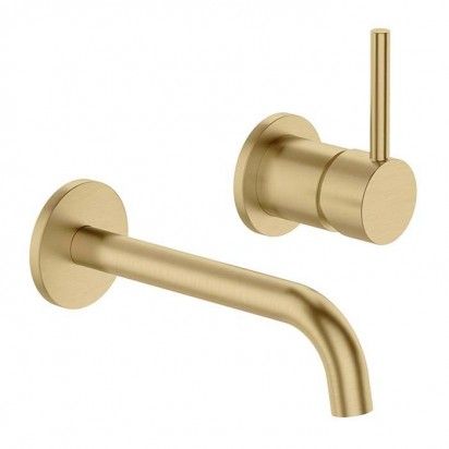 UNO WALL BASIN MIXER  BRUSHED BRASS