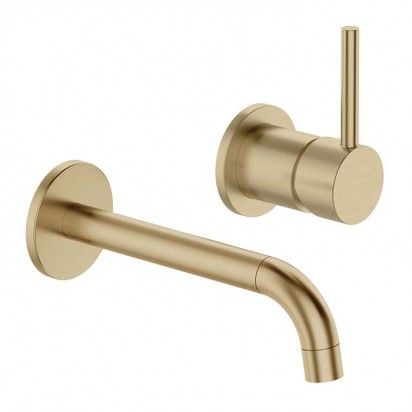 UNO WALL BATH MIXER BRUSHED BRASS
