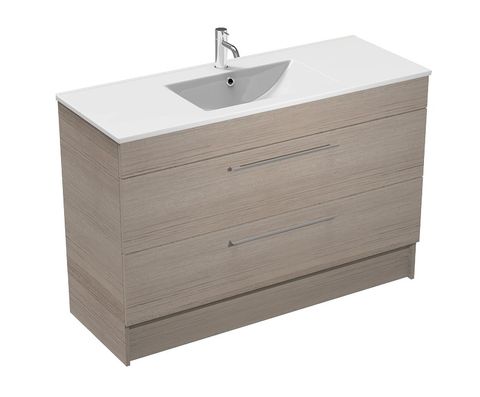 MIA 1200 2 DRW FLOOR/WALL VANITY SAND OAK