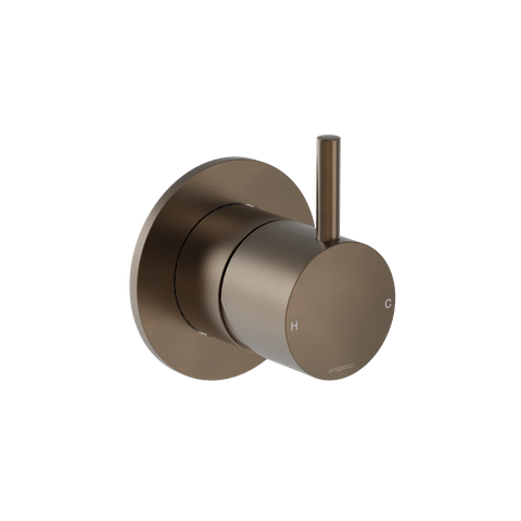 BUDDY ROUND SHOWER MIXER AGED BRASS