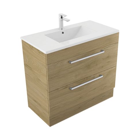 VERONA FLOOR VANITY 900 2XDRAWER FRENCH OAK VELVET