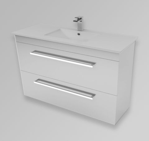 1200 BERLINO 2DRW WALL VANITY WHITE