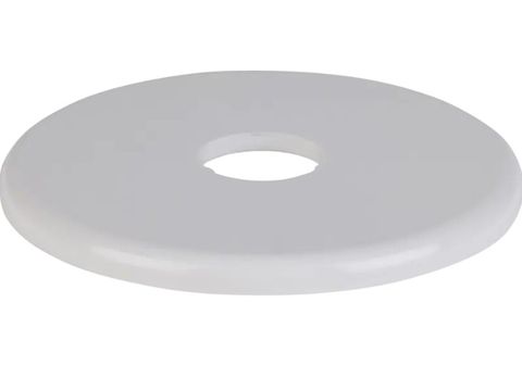 WALL FLANGE 15MM WHITE POLY BUTE