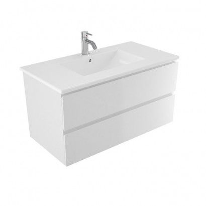 EVOLVE WALL VANITY 900 2X DWRS DEZIGNA WHITE GLOSS