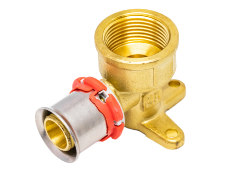 RIFENG LD FEMALE W/BACK ELBOW 20MM-1/2' DZR