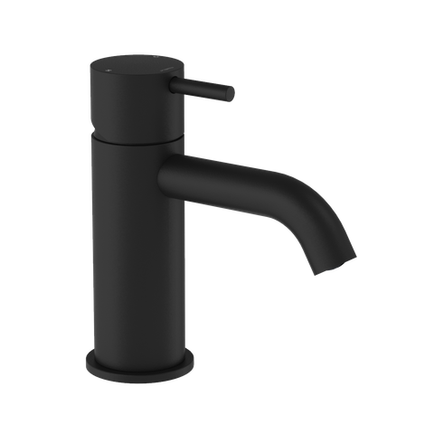 BUDDY LOW CURVED SPOUT BASIN MIXER MATT BLACK