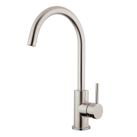VODA STAINLESS GOOSENECK MINIMAL SINK MIXER STAINLESS STEEL