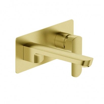 ION WALL MOUNT BASIN MIXER BRUSHED BRASS