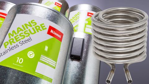 RINNAI STAINLESS STEEL MP HWC 250L 1730 X 560MM 3KW