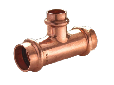 NZ PRESS CU WATER TEE RED 20 X 20 X 15 (E-E-B)