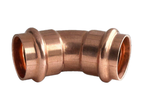 NZ PRESS CU GAS ELBOW F/F 45&deg; 15MM