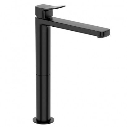 BRIM EXT HEIGHT BASIN MIXER MATT BLACK