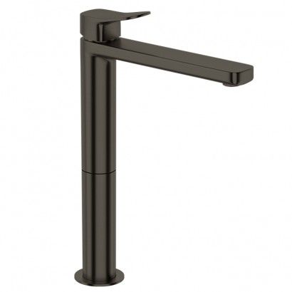 BRIM EXT HEIGHT BASIN MIXER GUN METAL