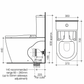 URBANE II BIDET CF WF BACK ENTRY SC SUITE