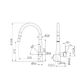 NERO DOLCE PULL OUT SINK MIXER VEGIE SPRAY FUNC CHROME
