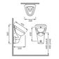 RAK PHOENIX TOP ENTRY WALL HUNG URINAL - COMPLETE