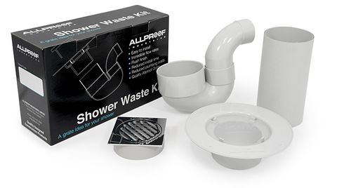 TILE WASTE KIT WITH SQUARE 100MM CHROME