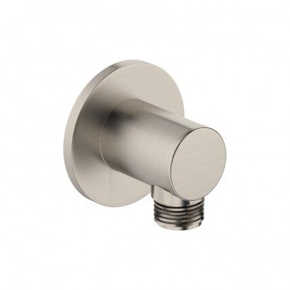 ZUCCHETTI ROUND WALL ELBOW BRUSHED NICKEL