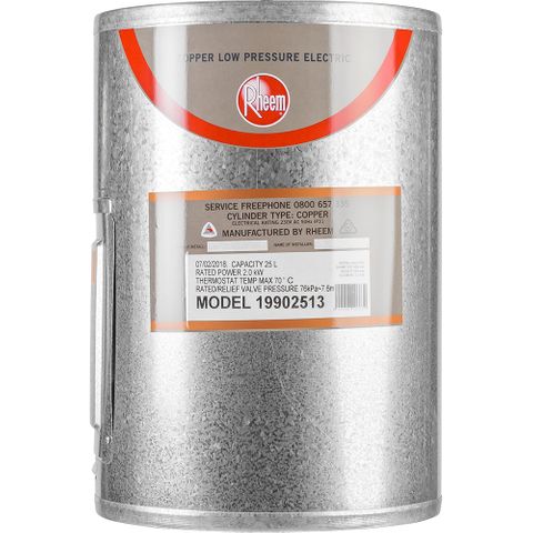 RHEEM 25L 365X525H UBENCH LP HWC