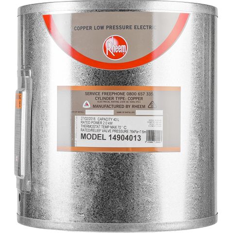 RHEEM 40L 460X490 LP HWC PRE WIRED