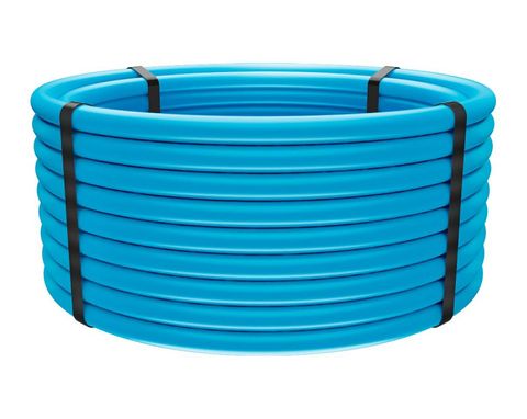 BLUE MDPE 40MM PIPE COIL 25MTR