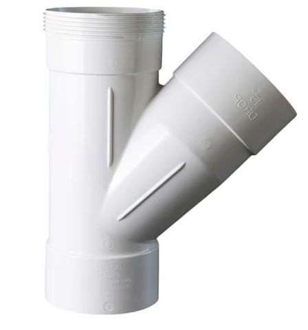 DWV DROP DOWN PLAIN RH JUNCTION 100MMX45X15DEG